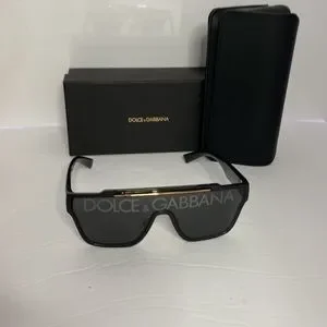 DOLCE & GABBANA DG6125 Oversized Shield Sunglasses -used Dolce & Gabbana DG 6125 501/M Unisex Shield Sunglasses Black  main image 4